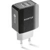 ALIGATOR chytrá síťová nabíječka 3.4 A, 2x USB, smart IC, kabel Lightning 2A, černá
