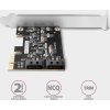 AXAGON PCES-SJ2, PCIe řadič - 2x interní SATA 6G port, JMB582, SP & LP