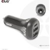 Club3D Auto nabíječka pro Notebooky 36W, 3 porty (2xUSB-A + USB-C)