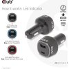 Club3D Auto nabíječka pro Notebooky 63W, 2 porty (USB-A + USB-C)