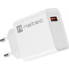 Universální nabíječka Natec RIBERA 18W 1X USB-A, bílá