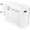 Universální nabíječka Natec RIBERA 20W 1X USB-C, bílá