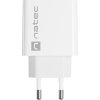 Universální nabíječka Natec RIBERA 20W 1X USB-C, bílá