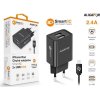 Aligator síťová nabíječka, 2x USB, smart IC, 2,4 A, kabel Lightning 2A, černá