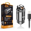 ALIGATOR chytrá mini nabíječka do auta Power Delivery 30W, USB-C + USB-A, kabel USB-C/Lightning, černá