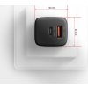 AXAGON ACU-PQ30, Sil nabíjačka do siete 30W, 2x port (USB-A + USB-C), PD3.0/PPS/QC4+/SFC/AFC/Apple, čierna