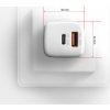AXAGON ACU-PQ30W, Sil nabíjačka do siete 30W, 2x port (USB-A + USB-C), PD3.0/PPS/QC4+/SFC/AFC/Apple, biela