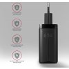 AXAGON ACU-DPQ65, GaN nabíjačka do siete 65W, 3x port (USB-A + dual USB-C), PD3.0/QC4+/PPS/Apple, čierna