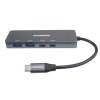 PREMIUMCORD Hub USB-C na 2x USB 3.2 Typ-C +2x USB 3.2, 5G SuperSpeed, Aluminum