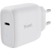 TRUST nabíječka 45W Maxo, USB-C, Nabíječka do zdi, 2m USB-C kabel, bílá