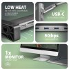 AXAGON HMC-10HLS, USB 5Gbps hub, 4x USB-A, HDMI 4k/60Hz, RJ-45 GLAN, SD/mSD, PD 100W, kábel USB-C 25cm