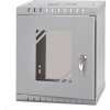 LEXI-Net 10" nástěnný rozvaděč Basic 6U 292x300, skleněné dveře, bez zad, svařovaný, šedý