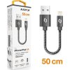 ALIGATOR datový kabel  PREMIUM 2A, Lightning, délka 50 cm, černá