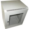 XtendLan 10" nástěnný rozvaděč 12U 350x280, nosnost 50 kg, dveře z plexiskla, svařovaný, šedý