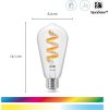 PHILIPS WiZ Wi-Fi BLE ST64 E27 6,3 W - barevná žárovka, nastavitelná teplota, stmívatelná