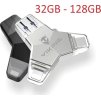 USB Flash disk Viking 3.0 4v1 s konektorom Lightning/Micro USB/USB/USB-C, 128 GB, čierna