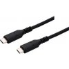 C-TECH kabel USB 4.0, Type-C (CM/CM), PD 100W, 40Gbps, 1m, černý