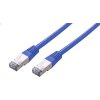 C-TECH kabel patchcord Cat5e, FTP, modrý, 0,5m