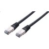 C-TECH kabel patchcord Cat5e, FTP, černý, 1m