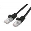 C-TECH kabel patchcord Cat6, UTP, černý, 1m