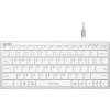 A4tech Klávesnice FBX51C, kancelářská klávesnice, membránová, bezdrátová, CZ/SK, Bílá