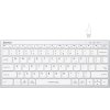 A4tech Klávesnice FX51, kancelářská klávesnice, membránová, bezdrátová, CZ/SK, Bílá