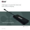 Club3D hub 1xUSB-C na 4xUSB-C, 10Gbps port, PD 3.0