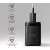 AXAGON ACU-PD30, Sil nabíjačka do siete 30W, 1x port USB-C, PD3.0/PPS/QC4+/SFC/AFC/Apple, čierna