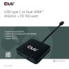 Club3D Video hub MST USB-C na 2xHDMI + USB-C PD 3.0, 4K60Hz