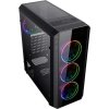 VeinX case Mars MAR01A Mid Tower, bez zdroje, 3xUSB, průhledná bočnice, 4xARGB Fan 120mm, černá