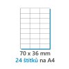 70x36mm 24ks a4