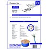 DATACOM F/FTP drát CAT6A Eca LSOH 500m cívka modrý