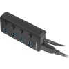Natec Mantis 2 aktivní rozbočovač s funkcí nabíjení 4x USB 3.0 HUB, vypínač, napájecí adaptér