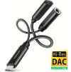 AXAGON ADA-HCPD, USB-C na 3.5mm jack - Hi-Res DAC audio adaptér, 384kHz/32bit, stereo, PD 60W 3A