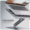 AXAGON STND-LQ, hliníkový HQ stojan pre notebooky 10"-17.3", nastaviteľná výška a uhol, sivý