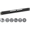 19" patch panel Solarix 12 x RJ45 CAT5E UTP 150 MHz černý 1U SX12-5E-UTP-BK