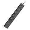 Viking síťová prodlužovací zásuvka YC53, 5x AC 230V, 1x USB-A, 2x USB-C, délka 1,5 m, černá