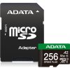 ADATA MicroSDXC karta 256GB Speed Plus, U3, C10, A2, V30 (R:180/W:160 MB/s) + SD adaptér
