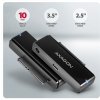 AXAGON ADSA-FPX, USB-C 10Gbps - SATA 6G, 2.5"/3.5" SSD/HDD FAST PORT X adaptér, vrátane AC napájača