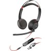 Poly Blackwire 5220 náhlavní souprava, 3.5 mm jack + USB-C/A adaptér, stereo