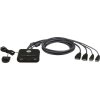 ATEN 2-port mini HDMI KVM USB, integrované kabely, tlačítko pro přepínání