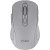 C-TECH myš Dual mode WLM-12GR, bezdrátová, 1600DPI, 6 tlačítek, šedá, USB nano receiver