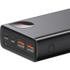 Baseus Adaman Metal Power Banka s digitálním displejem QC + PD 20000mAh 65W, černá + USB-A/USB-C kabel 30cm, černá