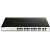 D-Link DGS-1210-28P 28-portový gigabitový Smart+ PoE switch, 24x GbE PoE+, 4x RJ45/SFP, PoE 193W