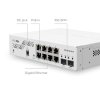 MikroTik Cloud Smart Switch CSS610-8G-2S+IN, 8 gigabitov.porty, PoE-In, 2xSFP+, SwOS
