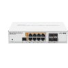 MikroTik Cloud Router Switch CRS112-8P-4S-IN, 400MHz CPU, 128MB RAM, 8xLAN, PoE max. 67W, 4xSFP slot, vrátane. Licencia L5