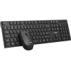 C-TECH klávesnice s myší WLKMC-03, Bezdrátový set 2.4GHz, CZ, Černá