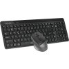 A4tech FG2400 Air2, bezdrátový kancelářský set klávesnice s myší, CZ, černá
