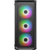 VeinX case HERMES MESH Mid Tower, ATX, 1xUSB 3.0, 2xUSB 2.0, 4x ARGB Fan, ARGB Controller, černá