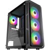 VeinX case HERMES MESH Mid Tower, ATX, 1xUSB 3.0, 2xUSB 2.0, 4x ARGB Fan, ARGB Controller, černá
